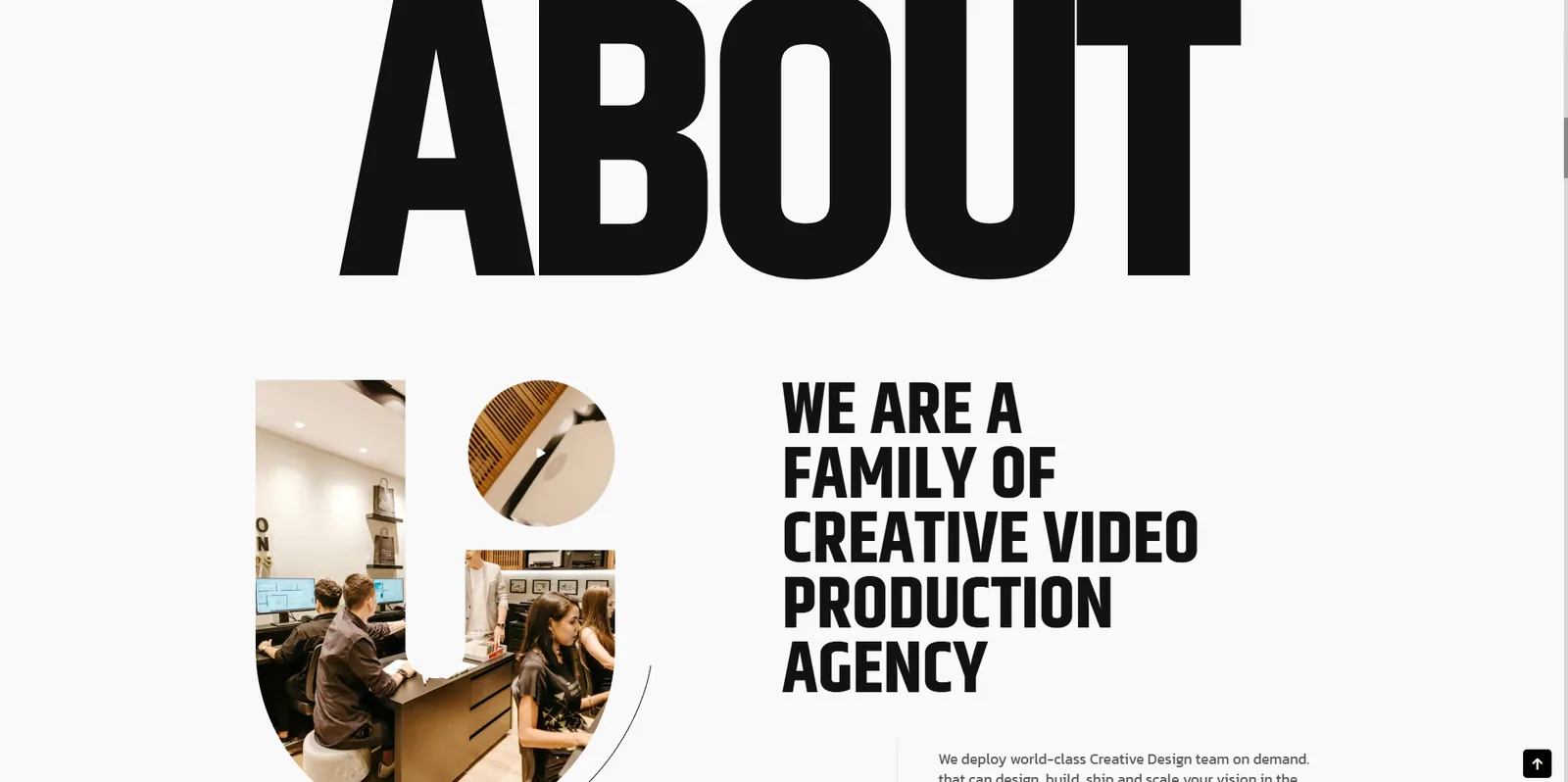 Creative agency website