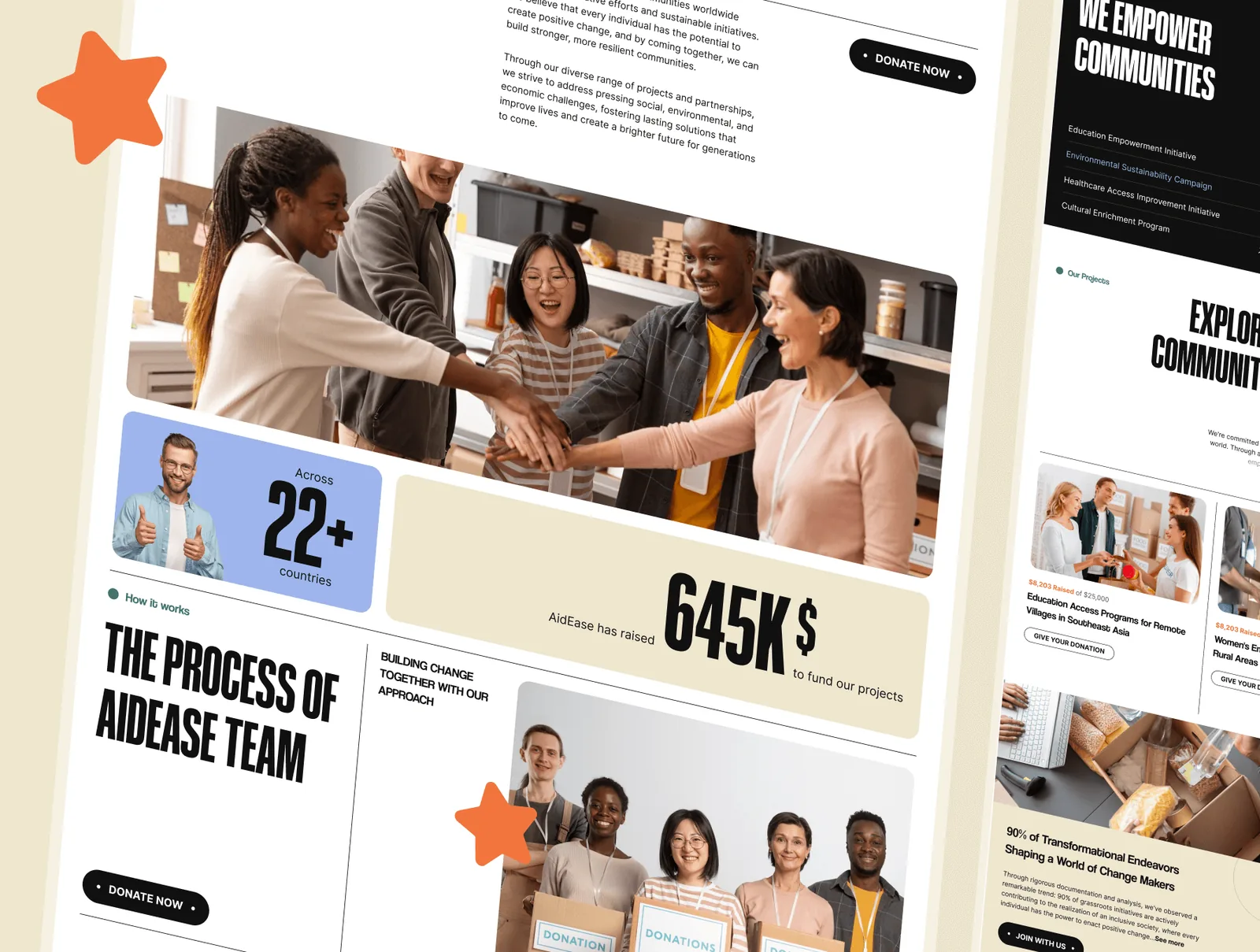 Charity donation website