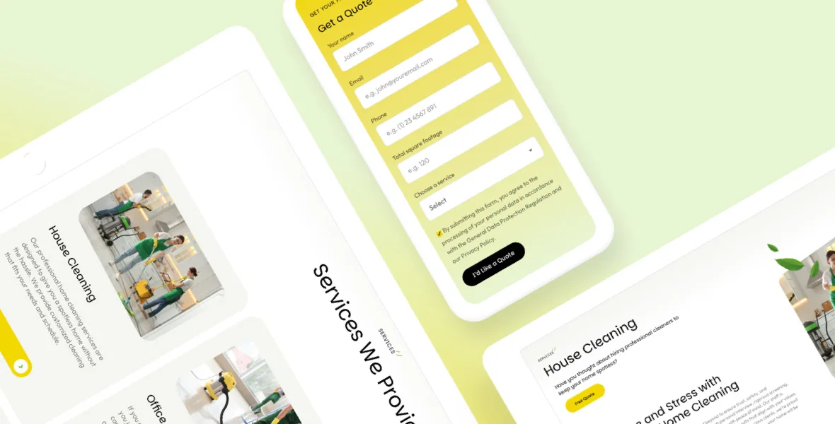 Cleaning services website