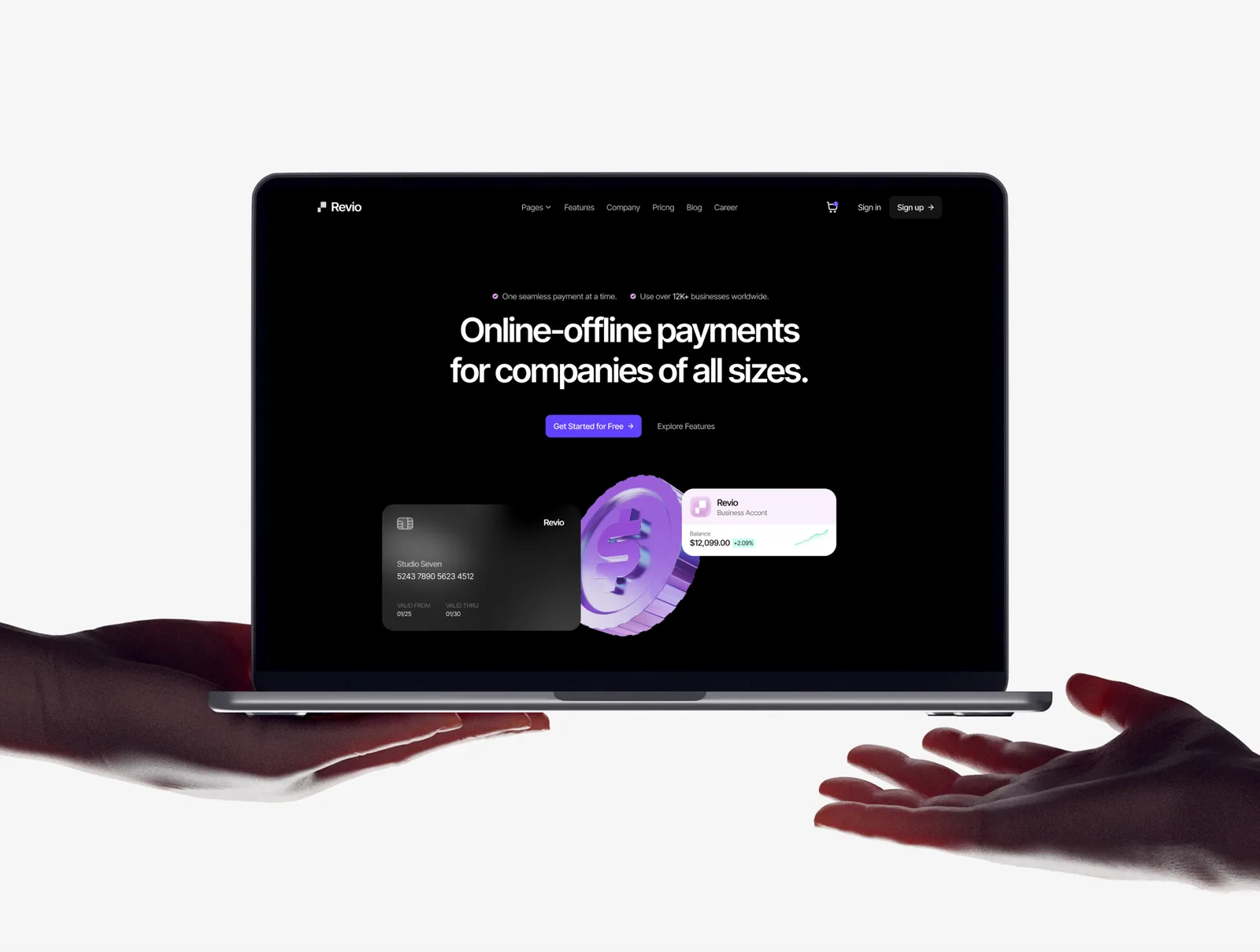 Fintech SaaS marketing site