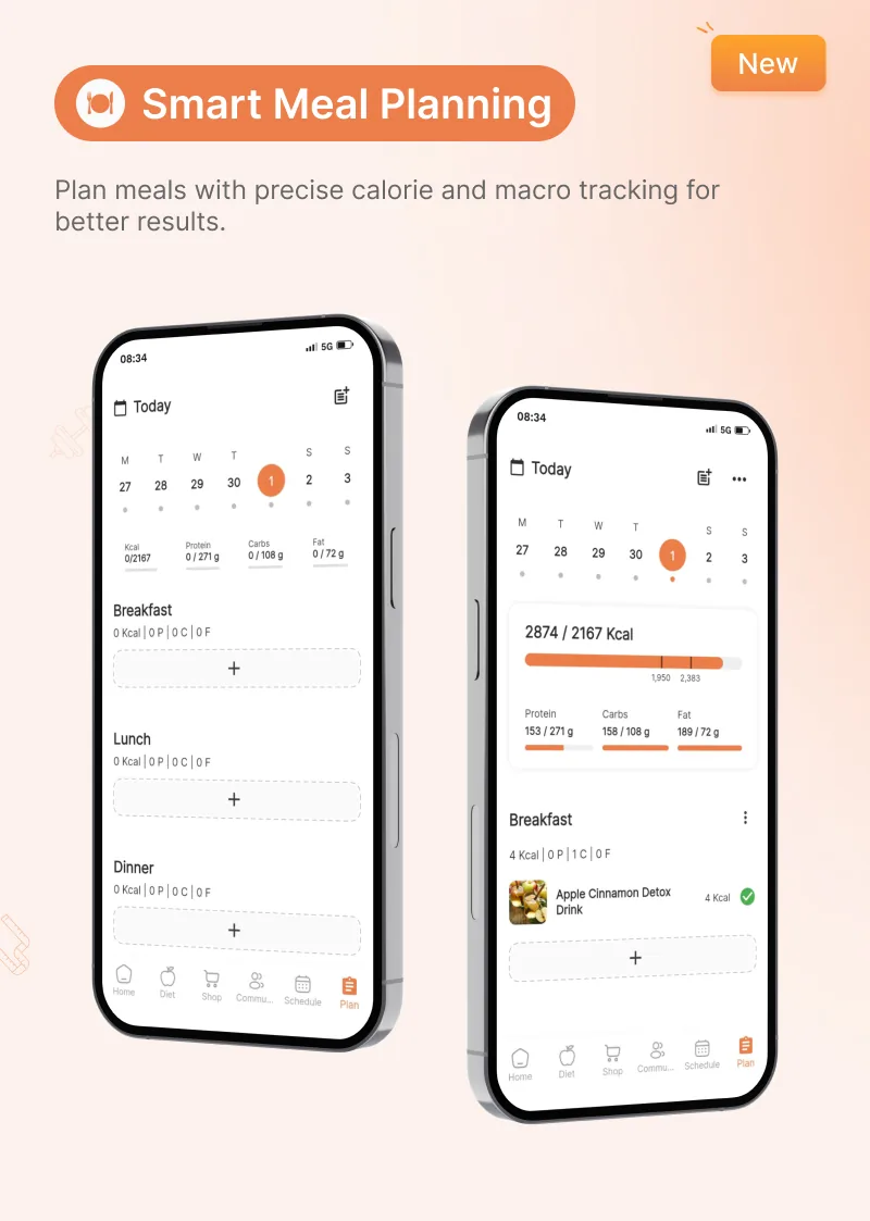 Fitness and nutrition app