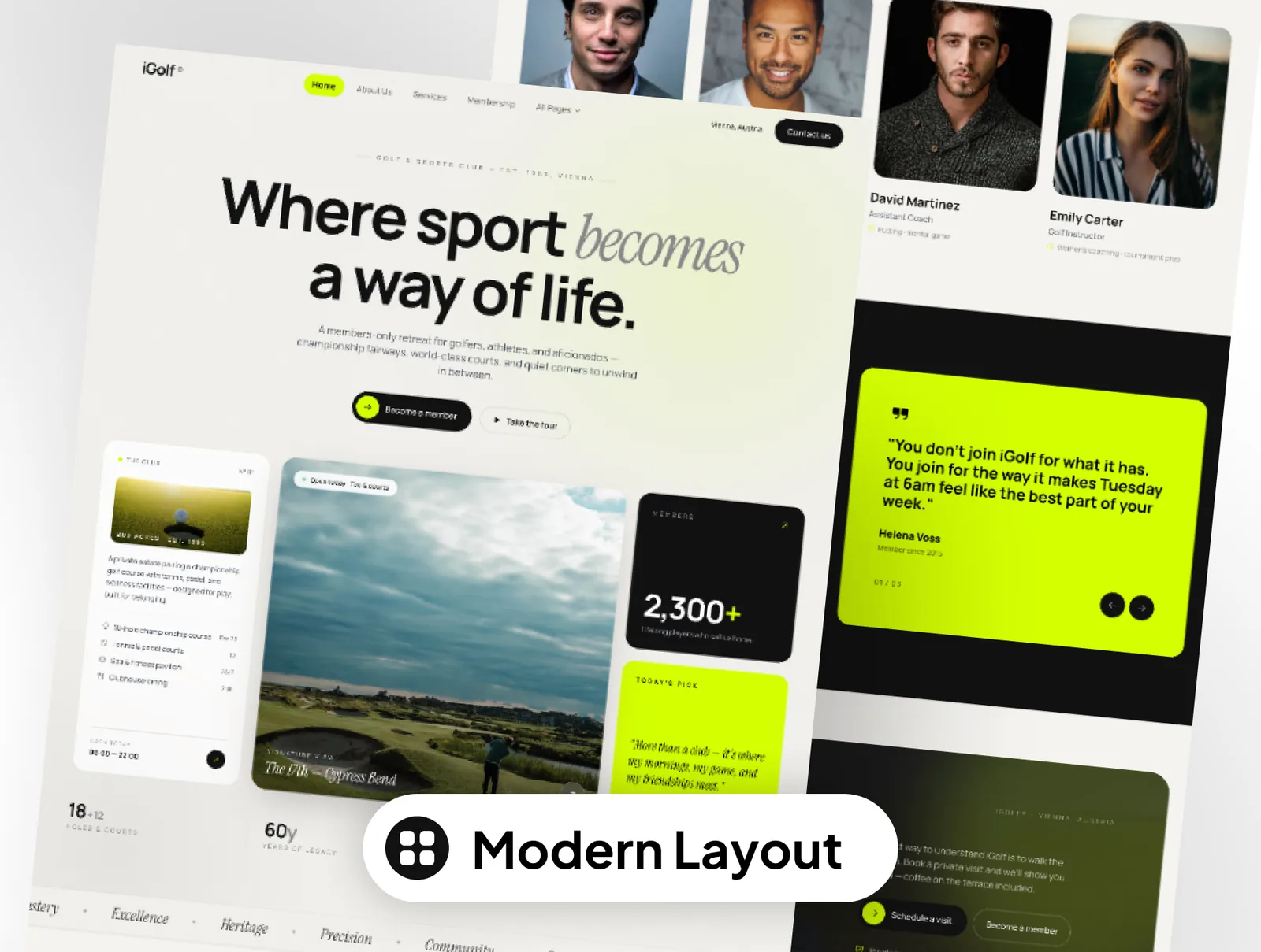 Golf and sports club website