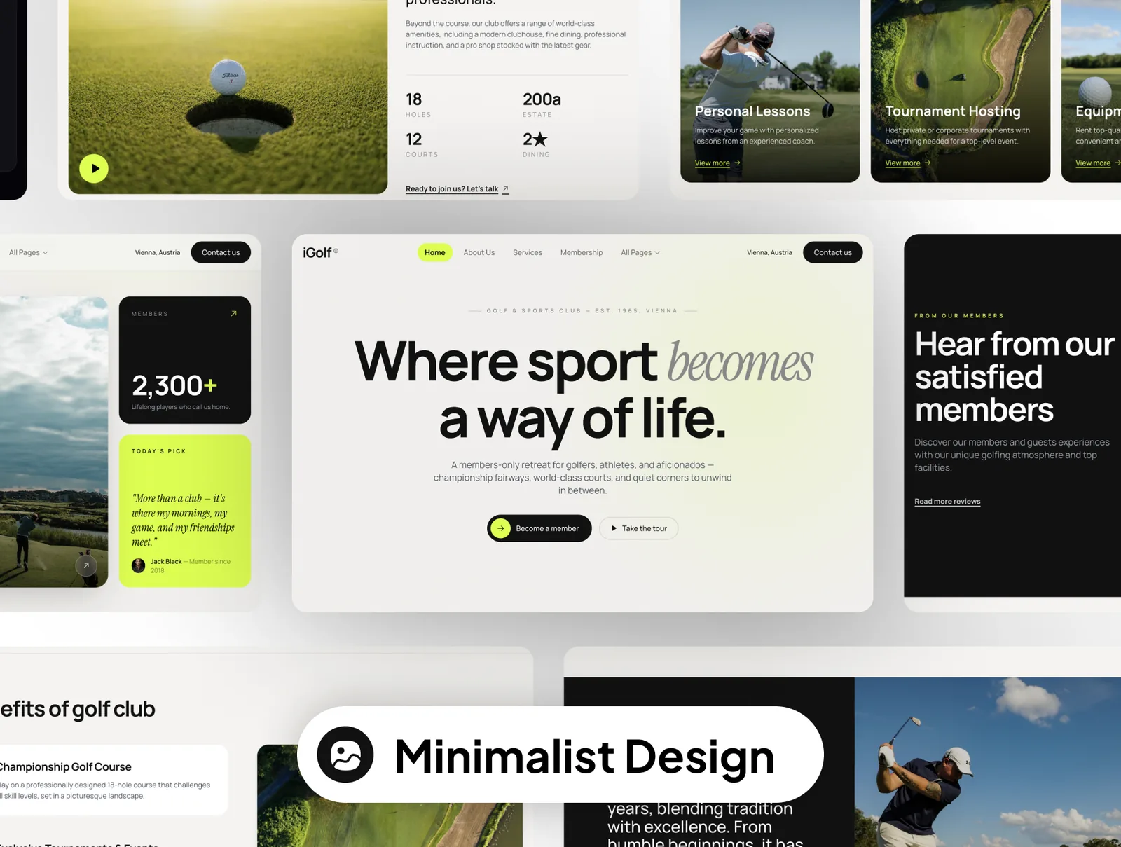 Golf and sports club website