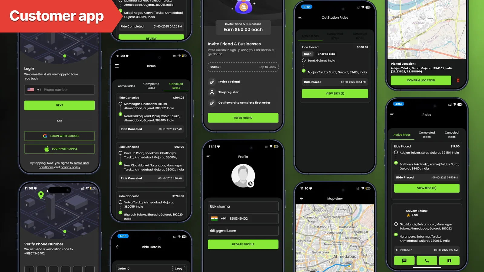 Ride-hailing platform apps